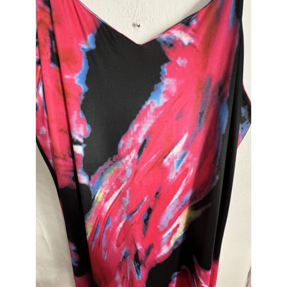 Sexy Maxi Dress XL CBR Stretch Colorful Club Party Gown Red Black - Picture 5 of 7